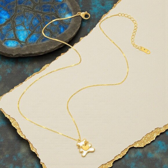 🆕️Charming Teddy 18K Gold Plated Necklace - Dainty & Elegant Bear Charm🧸💫 - Picture 5 of 12